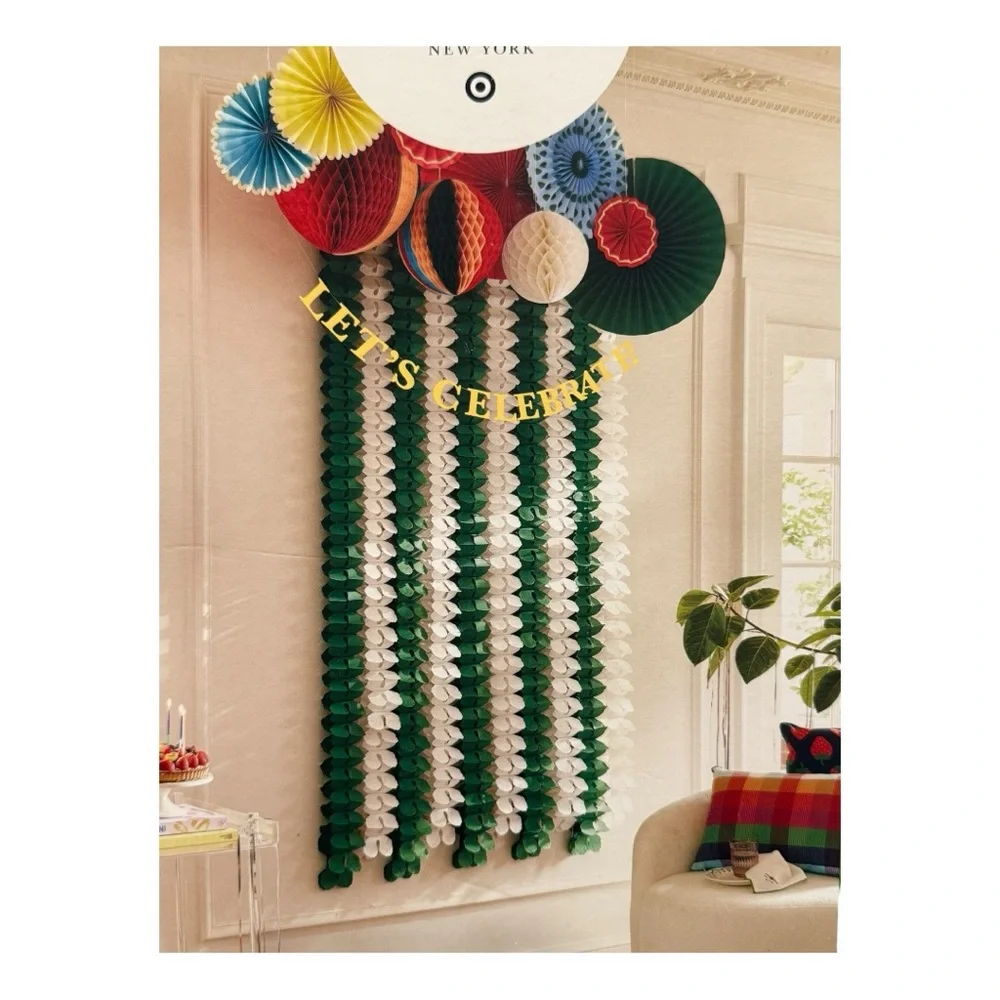 Kate Spade New York Décor Kit w/ Customizable Banner – Party Backdrop – NEW